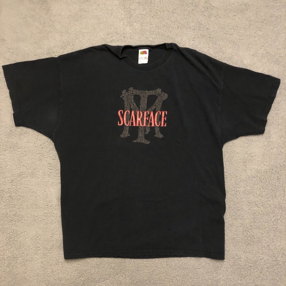 Vtg Y2k Scarface Shirt Double Sided 2XL Movie‎ Say Hello To My Little Friend
